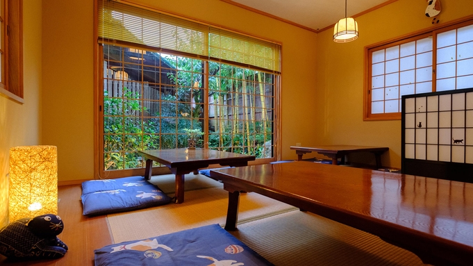 【朝・夕食付】★天ぷら定食を食べたら　温泉をのんびり堪能出来るニャンプラン